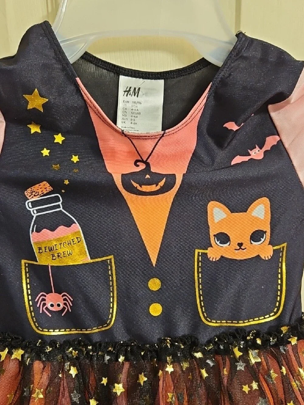 Girls Halloween Cat & Potion Tutu Costume Dress